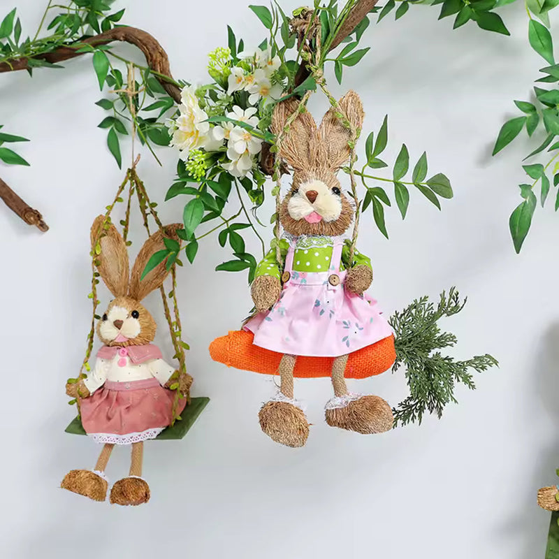 Easter Bunny Swing Ornament