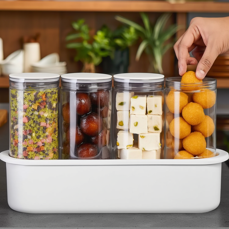 Clear Pantry Storage Jars