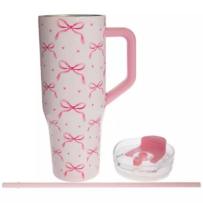 Pink Bows with Hearts Tumbler (1200 ML)