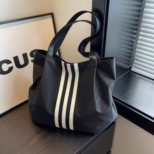 Trendy Striped Tote Bag