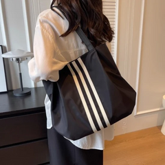 Trendy Striped Tote Bag