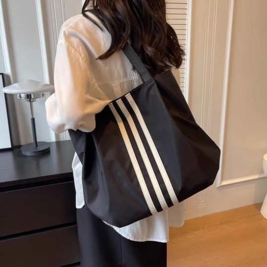 Trendy Striped Tote Bag
