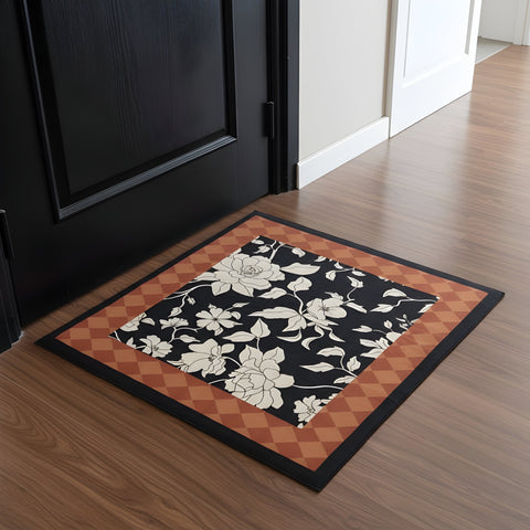 Elegant Floral Door Mat