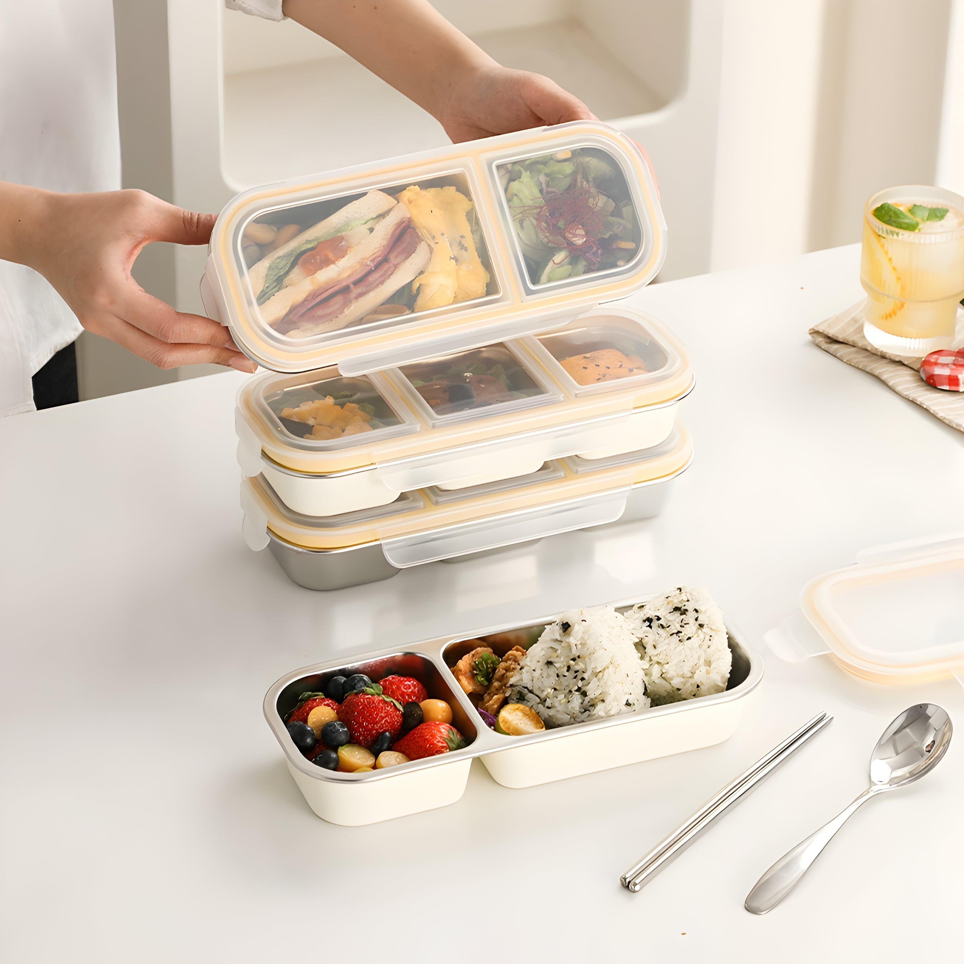Stackable Bento Box – Portion Control Compartments