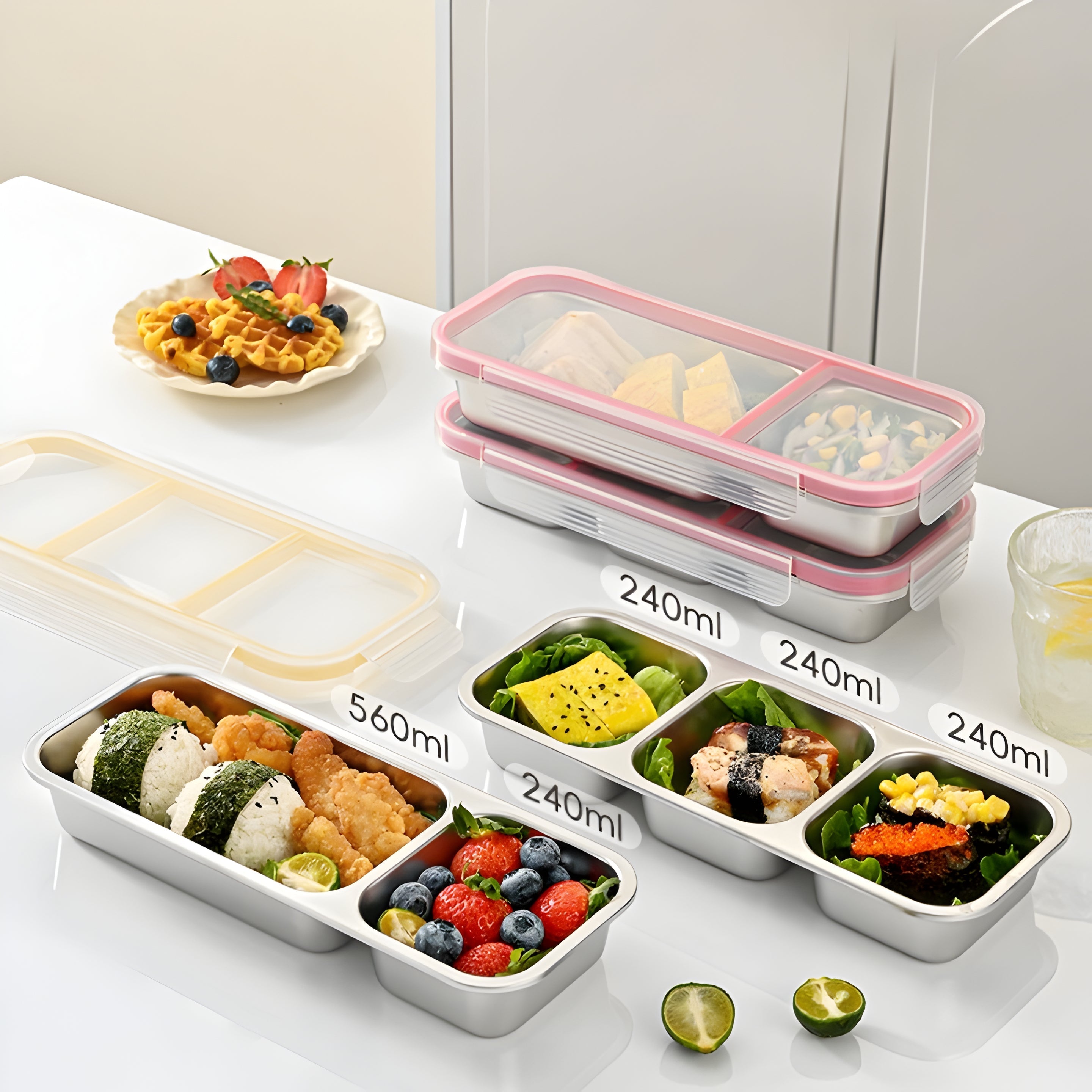 Stackable Bento Box – Airtight & Leak-Resistant Lid