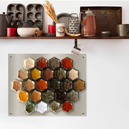 Magnetic Glass Spice Jar