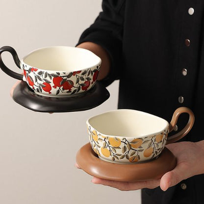 Vintage Flower Cup Set