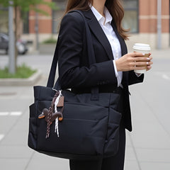 Puffy Tote Bag With Pouch