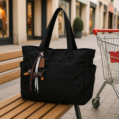 Puffy Tote Bag With Pouch