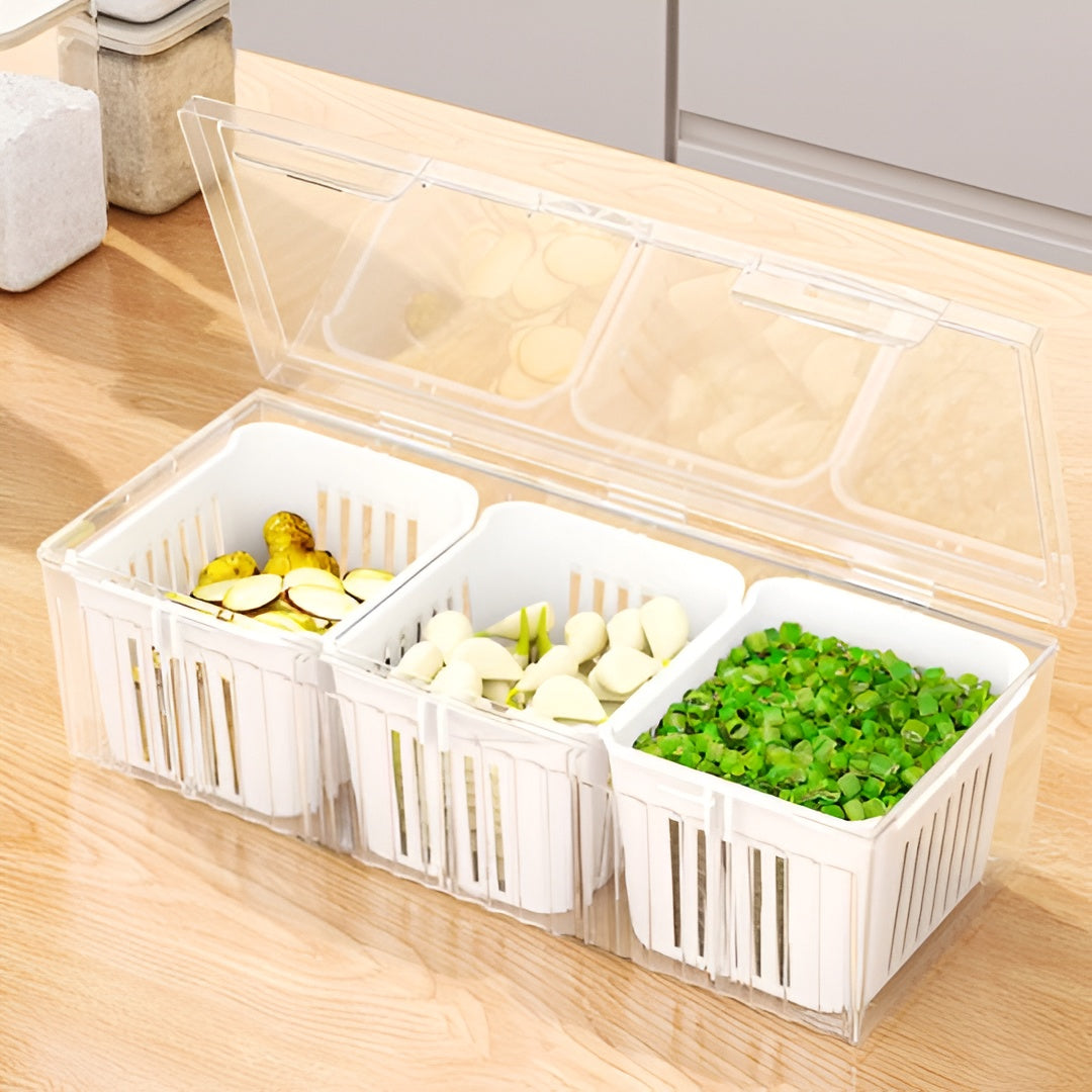 Drainable Airtight Storage Box – Space-Saving Organizer