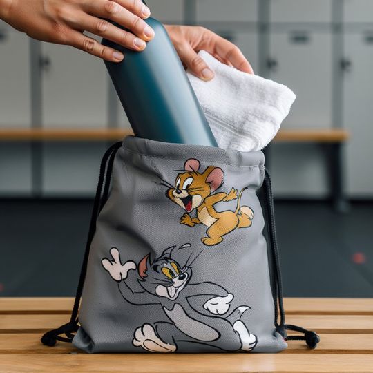 Tom & Jerry Drawstring Bag