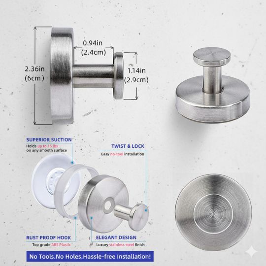 Suction Cup Hooks – Waterproof & Reliable Suction Hooks