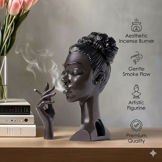 Lady Smoker Incense Burner – Crowned in Coils of Grace