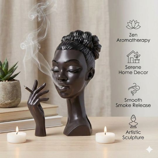 Lady Smoker Incense Burner – Muse of the Modern Noir Aesthetic