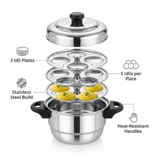 Stainless Steel Mini Idli Pot