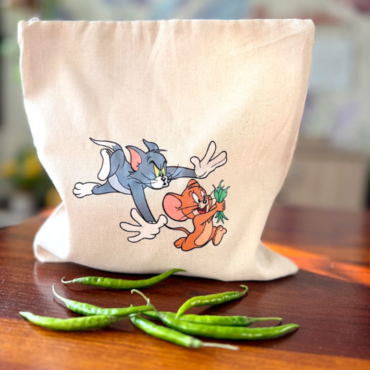 Tom & Jerry Vegetable Bag – Fridge-Friendly Design