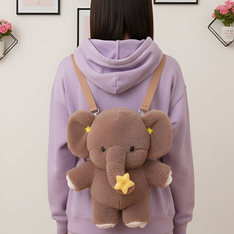 Plush Elephant Backpack