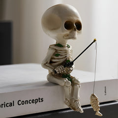 Skeleton Fishing Figure