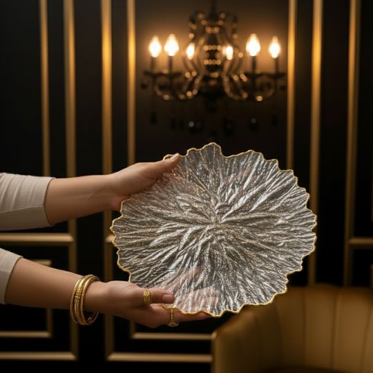 Crystal Glass Serving Plates(Small size) – Ideal for serving