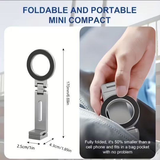 Foldable Magnetic Phone Holder – Strong Magnetic Hold