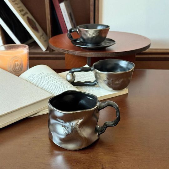 Luxury Butterfly Ceramic Cup