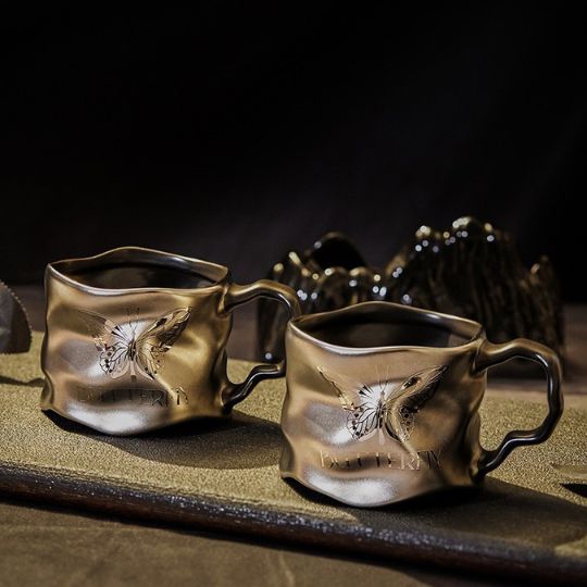 Luxury Butterfly Ceramic Cup