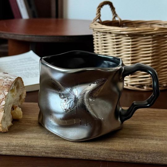 Luxury Butterfly Ceramic Cup