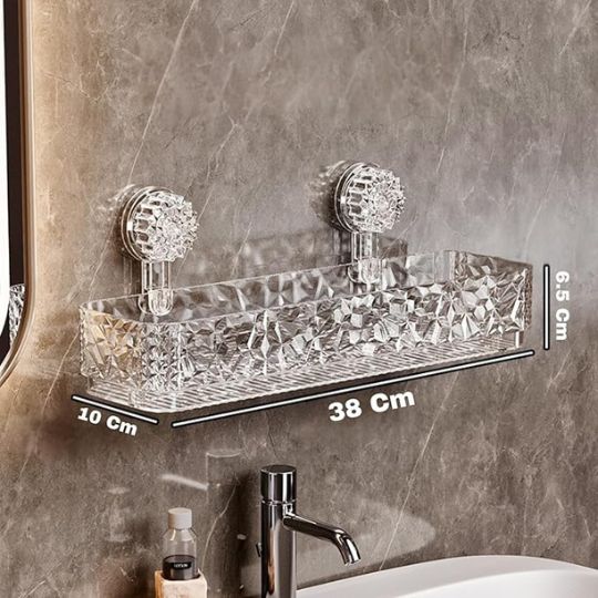 Crystal Glass Bathroom Organizer
