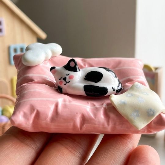 Sleeping Cat Figurine