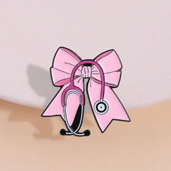Pink Bow Brooch