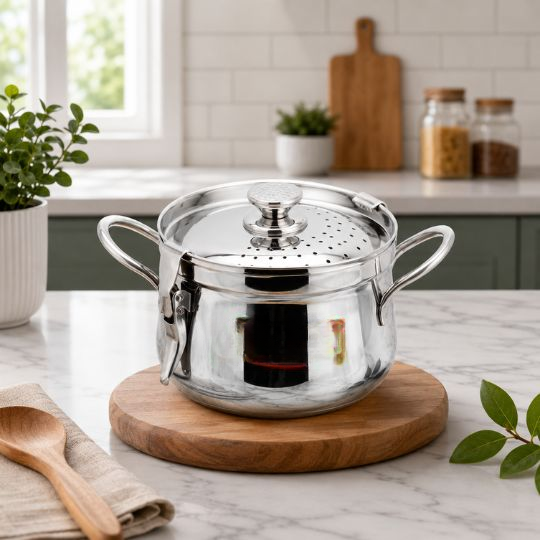 Stainless Steel Strainer Pot with Lock