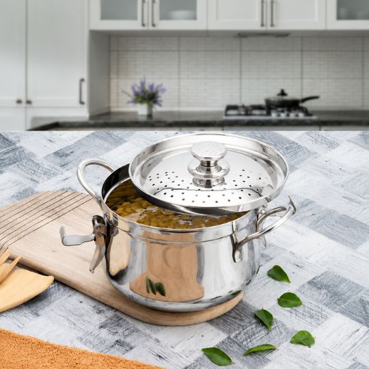 Stainless Steel Strainer Pot with Lock