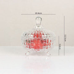 Crystal Glass Storage Jar With Lid