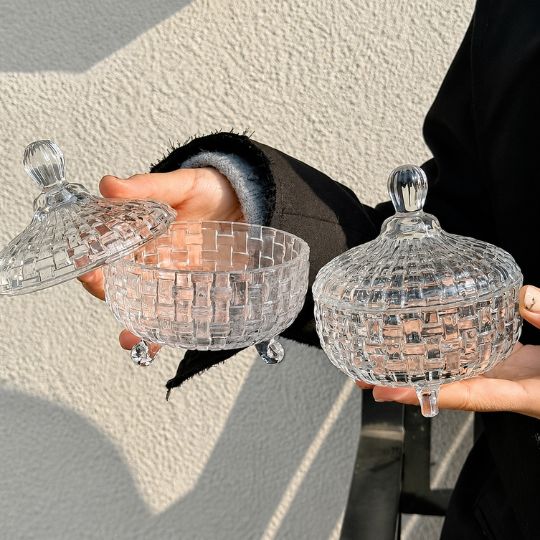 Crystal Glass Storage Jar With Lid – Easy to Clean Material