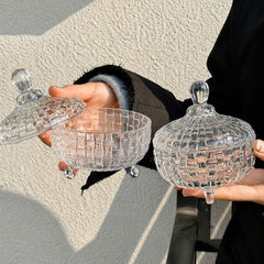 Crystal Glass Storage Jar With Lid