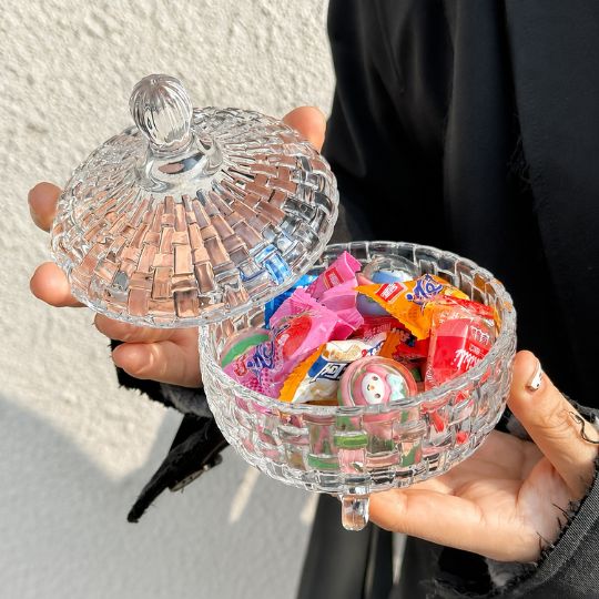 Crystal Glass Storage Jar With Lid – Multipurpose Storage Container