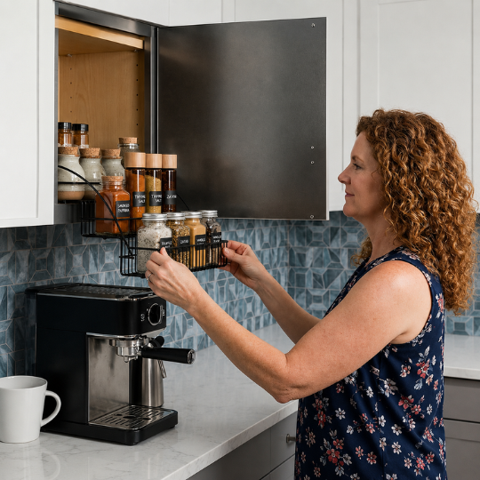 Pull-Out Cabinet Spice Rack