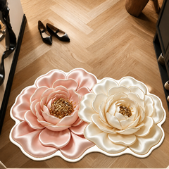 Double Bloom Flower Bath Mat