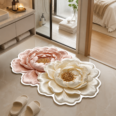Double Bloom Flower Bath Mat