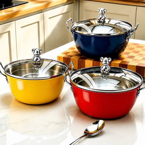 Colorful Bear Cooking Pot