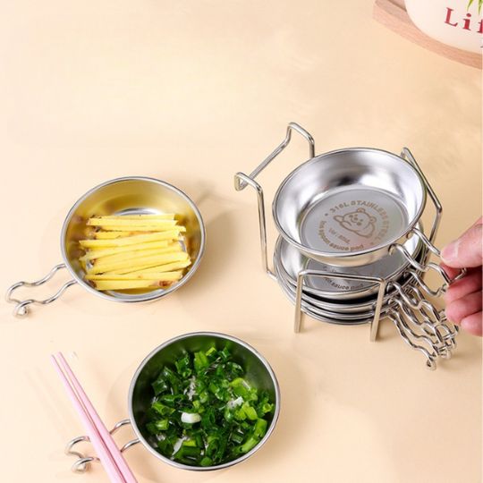 Stainless Steel Dipping Sauce Dish – Convenient Handle Design