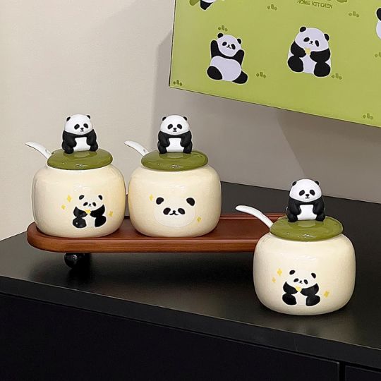Panda Seasoning Jar Set