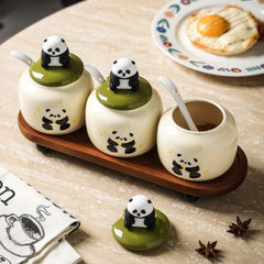 Panda Seasoning Jar Set