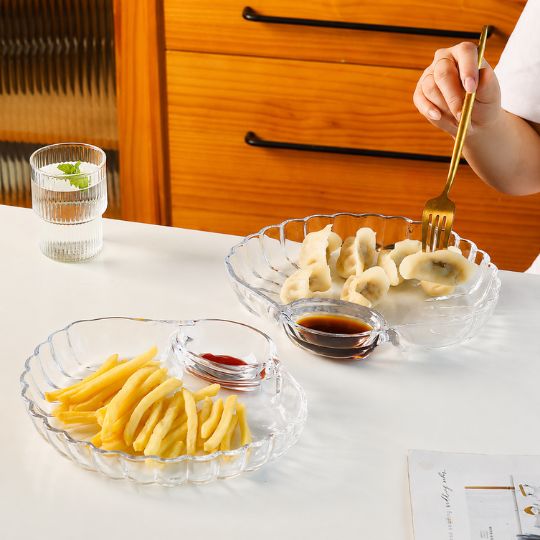 Glass Shell Dumpling Tray