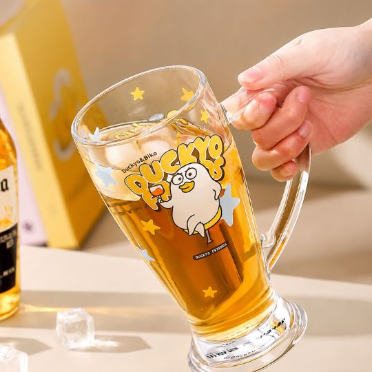 Duck Cartoon Glass Mug