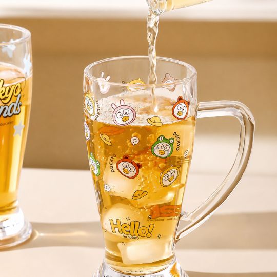 Duck Cartoon Glass Mug