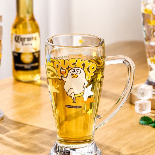 Duck Cartoon Glass Mug
