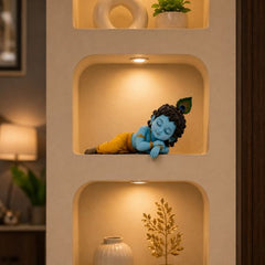 Sleeping Bal Krishna Figurine