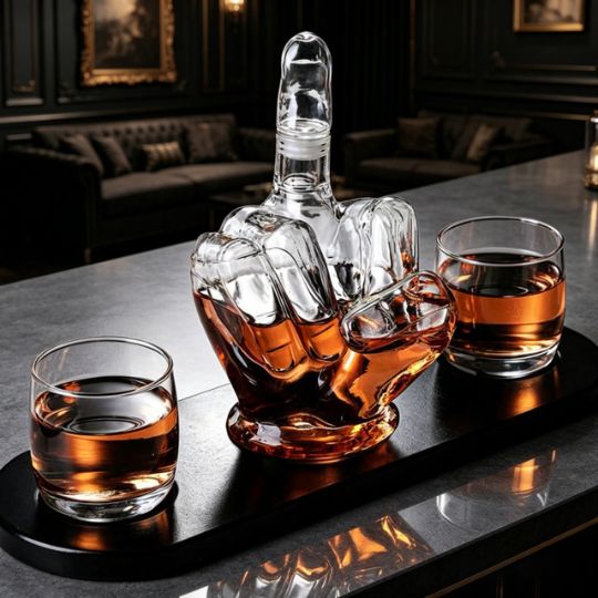 Middle Finger Glass Bottle