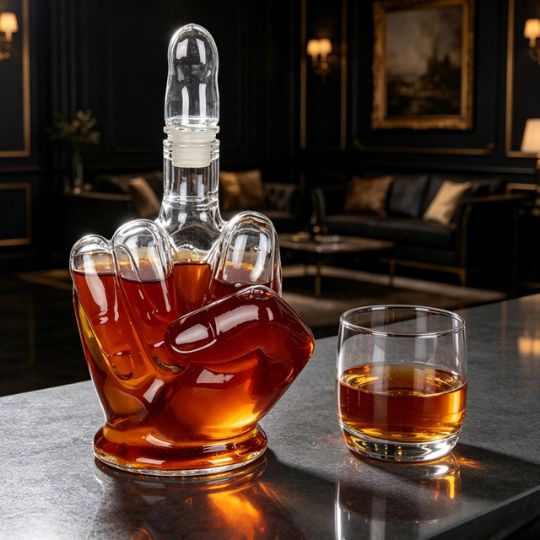 Middle Finger Glass Bottle